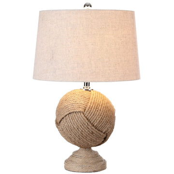 Monkey's Fist 24" Knotted Rope LED Table Lamp - JONATHAN Y